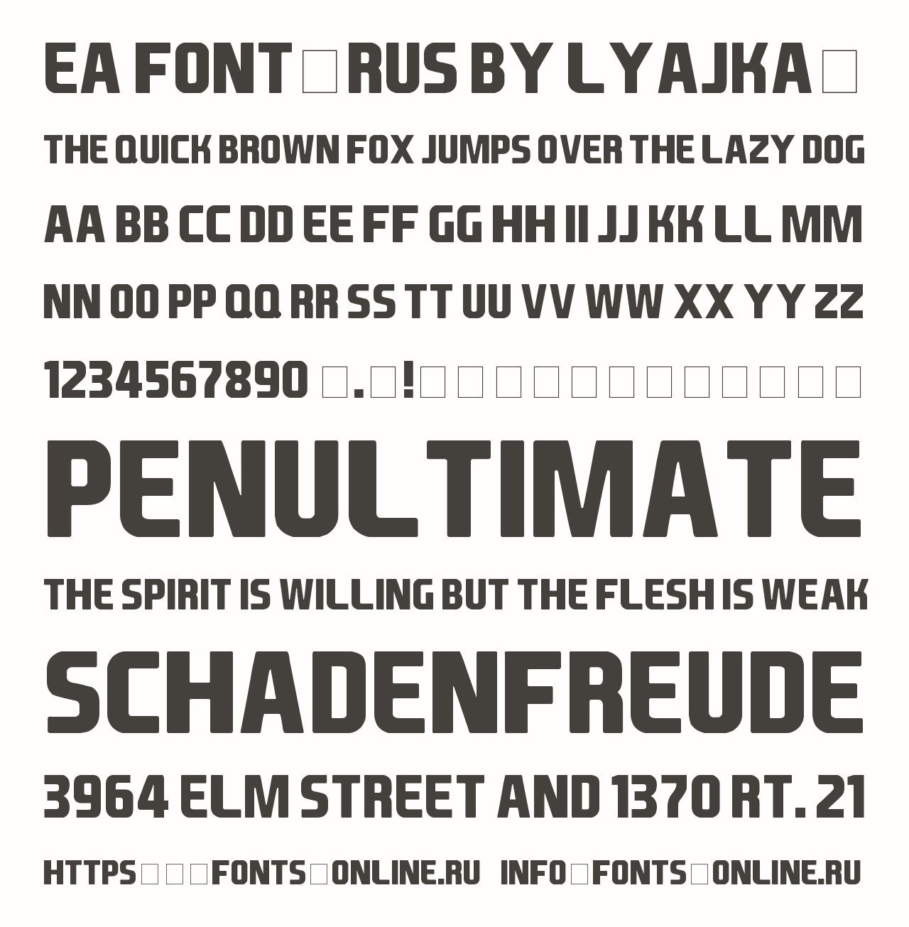 EA Font(RUS BY LYAJKA) Free Font Download